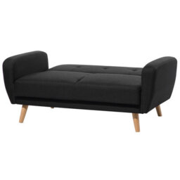 Beliani Sofa Bed 2 Seater Florli Fabric Black - thumbnail 7