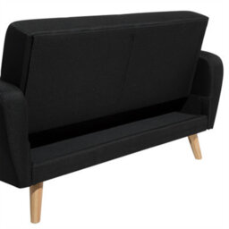 Beliani Sofa Bed 2 Seater Florli Fabric Black - thumbnail 8