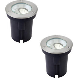 2 Pack Stainless Steel Ip67 Ground Light - 13W Cool White Led - Tilting Head - thumbnail 1