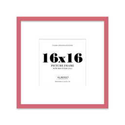 "16X16"" Pink Picture Frame - 16X16"" Square Frame With 13X13"" Mount For 16X16""/13X13"" Pictures Vintage Style Photo Display, 1 Pack" - thumbnail 1