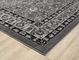 Obsidian Modern Low Pile Area Rug - Classical Traditional Design Grey 120Cm X 170Cm - thumbnail 5
