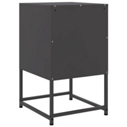 Berkfield Bedside Cabinet Black 36X39X60.5 Cm Steel - thumbnail 8