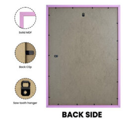 "AK Frames Sleek 16X14"" Pastel Pink Thin Modern Picture Frame - Slim And Design For Posters, Prints And Photos - Elegant Wall Frame Decor" - thumbnail 2