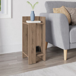 Decortie Elos Modern Narrow Left Module Bedside Table Nightstand 25Cm Drop-Door Storage Whiskey Oak - thumbnail 6