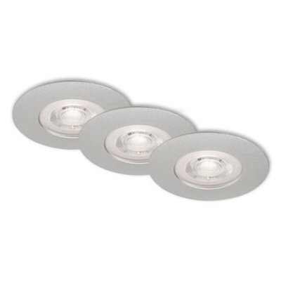 Briloner Mains-Powered Led Chrome Warm White Light Recessed Downlights Pack Of 3 - image 1