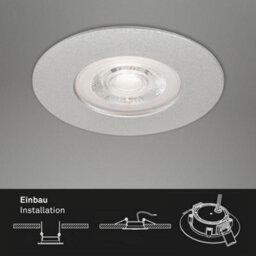 Briloner Mains-Powered Led Chrome Warm White Light Recessed Downlights Pack Of 3 - thumbnail 7