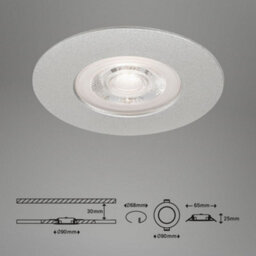 Briloner Mains-Powered Led Chrome Warm White Light Recessed Downlights Pack Of 3 - thumbnail 5