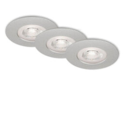 Briloner Mains-Powered Led Chrome Warm White Light Recessed Downlights Pack Of 3 - thumbnail 8