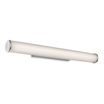 Luminosa Lighting Luminosa Coral Wall Light - 600mm Chrome With Opal White Polycarbonate Diffuser 18W Led 3000-4000-5700K Cct Ip44