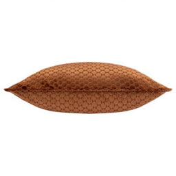 Paoletti Neptune Velvet Polyester Filled Cushion, Copper, 50Cm X 50Cm - thumbnail 3