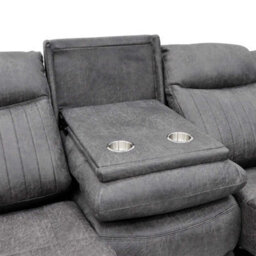 Furnishings For Less UK Lennox Grey Tech Fabric 3 Seater Electric Recliner Sofa With Usb - thumbnail 4