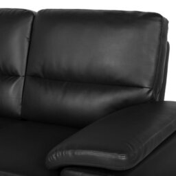 Beliani Sofa 2 Seater Vogar Faux Leather Black - thumbnail 7