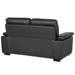 Beliani Sofa 2 Seater Vogar Faux Leather Black - thumbnail 5