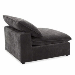 Xample Aiden & Ivy Sereen Dark Grey Fabric Armless Chair, Modular Seating, Reversible Feather Blend Cushions, Rds Feather-Wrapped Foam - thumbnail 5