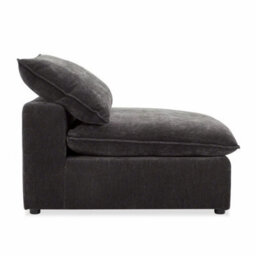 Xample Aiden & Ivy Sereen Dark Grey Fabric Armless Chair, Modular Seating, Reversible Feather Blend Cushions, Rds Feather-Wrapped Foam - thumbnail 4