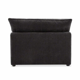 Xample Aiden & Ivy Sereen Dark Grey Fabric Armless Chair, Modular Seating, Reversible Feather Blend Cushions, Rds Feather-Wrapped Foam - thumbnail 6