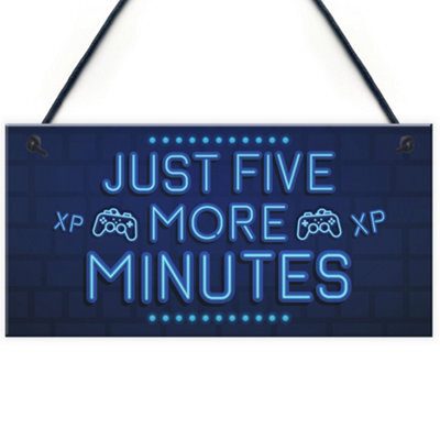 Red Ocean Gaming Five More Minutes Gaming Bedroom Accessories Son Gamer Gifts For Birthday Christmas - image 1