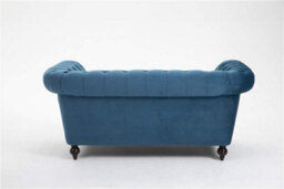 Petrol 2 Seater Handmade Chesterfield Sofa Armchair Settee Love Seat Velvet - D Pro T Homeware - thumbnail 5