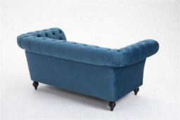Petrol 2 Seater Handmade Chesterfield Sofa Armchair Settee Love Seat Velvet - D Pro T Homeware - thumbnail 4