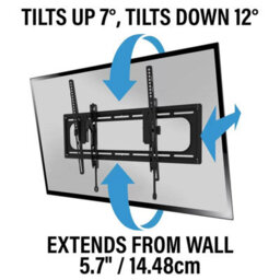 "Sanus Slt4-B2 Tilt Tv Wall Mount 42-90"" Extends 5.7"" Max 68Kg Tilt Level Adjust Fireplace Fit" - thumbnail 2