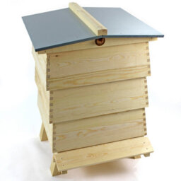 Actiasbee Decorative Beehive Garden Ornament Storage Wbc Style Imitation Bee Keeping Pine - thumbnail 2