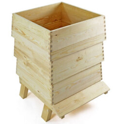Actiasbee Decorative Beehive Garden Ornament Storage Wbc Style Imitation Bee Keeping Pine - thumbnail 3