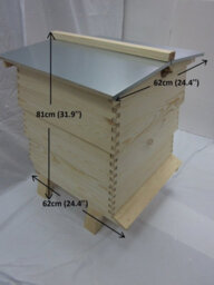 Actiasbee Decorative Beehive Garden Ornament Storage Wbc Style Imitation Bee Keeping Pine - thumbnail 8