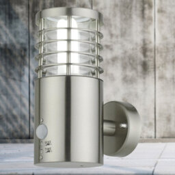First Choice Lighting Bloom - Brushed Stainless Steel Outdoor Motion Sensor Fixture - thumbnail 7