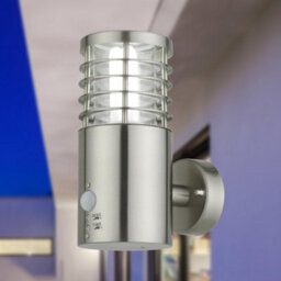 First Choice Lighting Bloom - Brushed Stainless Steel Outdoor Motion Sensor Fixture - thumbnail 4