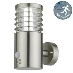 First Choice Lighting Bloom - Brushed Stainless Steel Outdoor Motion Sensor Fixture - thumbnail 2