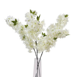 Hill Interiors Cherry Blossom Artificial Flower White (One Size) - thumbnail 2