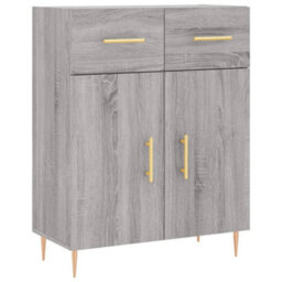 Berkfield Highboard Grey Sonoma 69.5X34X180 Cm Engineered Wood - thumbnail 7