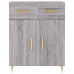 Berkfield Highboard Grey Sonoma 69.5X34X180 Cm Engineered Wood - thumbnail 8