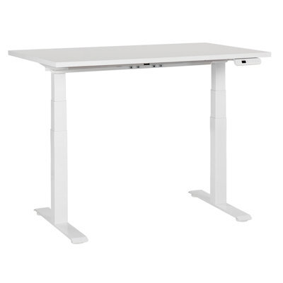 Beliani Electric Adjustable Standing Desk Destines White 120 Cm 72 Cm - image 1