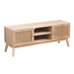 "Furniturehmd Tv Stand Cabinet With Shelves Wicker Door Front Scandi Style Entertainment Unit For Tv's Up To 55"" Living Room" - thumbnail 7