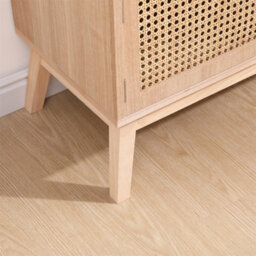 "Furniturehmd Tv Stand Cabinet With Shelves Wicker Door Front Scandi Style Entertainment Unit For Tv's Up To 55"" Living Room" - thumbnail 5
