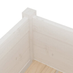 Berkfield Durable Garden Planters 2 Pcs White 70X70X70 Cm Solid Pinewood - thumbnail 6