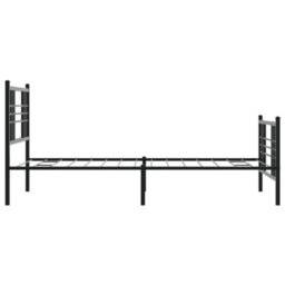 Berkfield Metal Bed Frame Without Mattress With Footboard Black 90X190Cm - thumbnail 5