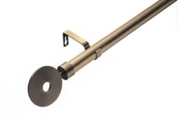 Lister Cartwright 28mm Antique Brass Fixed Metal Curtain Pole Set With Horologue Finial(120 Cm) - thumbnail 2