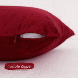 Deconovo Set Of 2 Square Cushion Covers 55Cm X 55Cm 22X22 Inches Throw Pillow Cases For Sofa With Invisible Zipper Red - thumbnail 4