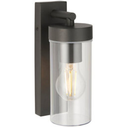 2 Pack Modern Outdoor Ip44 Wall Lantern Light - 15W E27 Gls Led - Dimmable - thumbnail 5