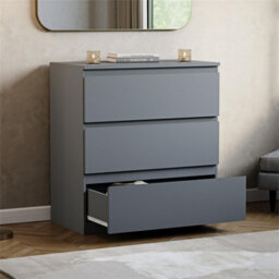 Grey Designs Denver 3 Drawer Chest Of Drawers Storage - thumbnail 5