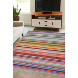 Melrose Chateau Multicoloured Striped Indoor Large Area Rug 160/230Cm - thumbnail 1