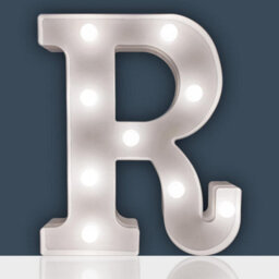 Battery Powered 3D Letter R Led Light - Freestanding Or Wall Mounted Alphabet Lighting Home Or Party Decoration - H22 X W14 X D3Cm - thumbnail 2