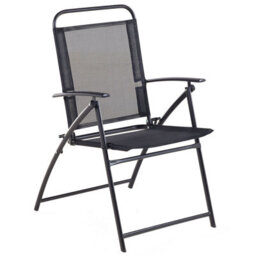 Beliani Set Of 6 Garden Chairs Livo Metal Black - thumbnail 4