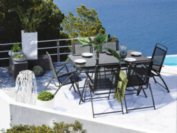 Beliani Set Of 6 Garden Chairs Livo Metal Black - thumbnail 2