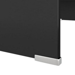Vidaxl Tv Stand/monitor Riser Glass Black 70X30X13 Cm - thumbnail 5