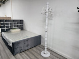 Modernique Lovella White Thick Metal Tube Stand Tube Coat Rack With Heavy Sturday Marble Base - thumbnail 6