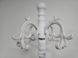 Modernique Lovella White Thick Metal Tube Stand Tube Coat Rack With Heavy Sturday Marble Base - thumbnail 5