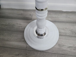 Modernique Lovella White Thick Metal Tube Stand Tube Coat Rack With Heavy Sturday Marble Base - thumbnail 9